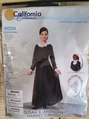 California Costumes Susan B. Anthony / Harriet Tubman Kids Black Costume